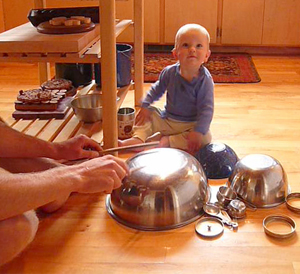 kitchen drum lesson